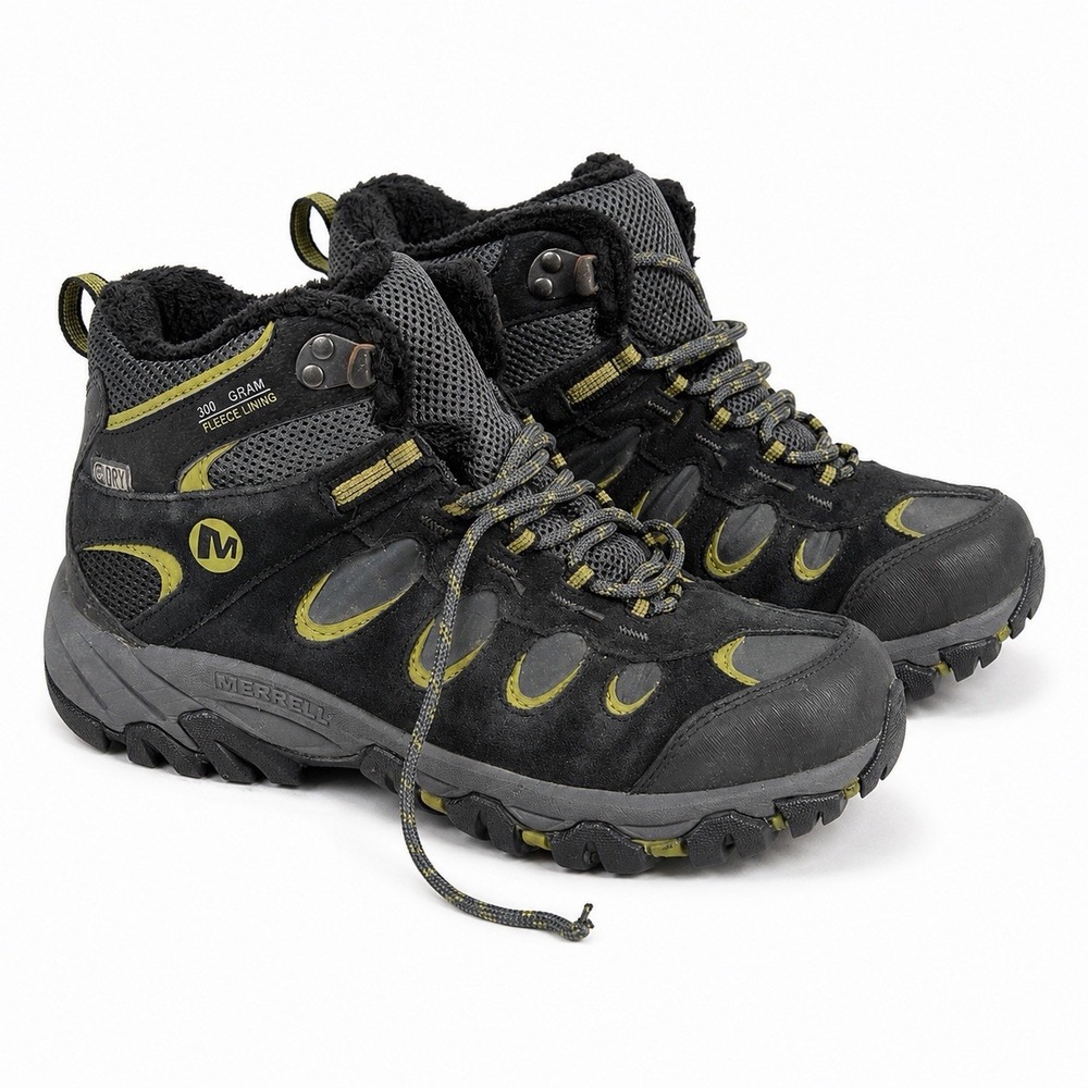 Merrell Ridgepass Thermo Mid Waterproof Boots Black Moss Men's 9 Fleece J227162C
